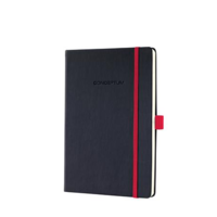 Sigel Sigel Conceptum Red Edition 194 lapos A5 négyzetrácsos jegyzetfüzet - Fekete-piros (CO662)