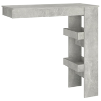 vidaXL betonszürke fatermék fali bárasztal 102 x 45 x 103,5 cm (811785)