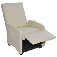 vidaXL krémszínű összecsukható műbőr fotel (241680)