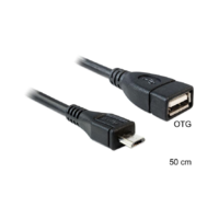 Delock DELOCK USB Kabel A -> Micro-B OTG Bu/St 0.50m sw (83183)