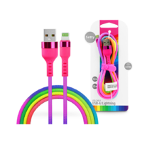 Setty Setty USB - Lightning adat- és töltőkábel 1,2 m-es vezetékkel - Setty Rainbow - 5V/2,1A (SE094162)