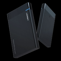 UGREEN UGREEN US221 2.5 HDD / SSD külső ház SATA USB 3.0 + USB-C 50cm fekete (50743B) (50743B)