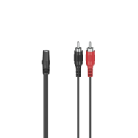 Hama Hama 00205186 audio kábel 0,1 M 2 x RCA 3.5mm Fekete, Vörös (hama205186)