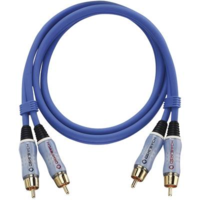 Oehlbach RCA audio kábel, 2x RCA dugó - 2x RCA dugó, 0,5 m, aranyozott, kék, Oehlbach BEAT! (2700)