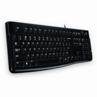 Logitech Logitech K120 Corded Keyboard billentyűzet USB QWERTZ Német Fekete (920-002489)