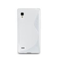 TokShop LG Optimus L9 P760, TPU szilikon tok, S-Line, fehér (55702)