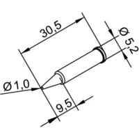 Ersa Ersa 102 pákahegy, forrasztóhegy 102 PD LF ceruza formájú hegy 1.0 mm (102 PD LF 10)