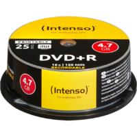 Intenso DVD+R Intenso 4,7GB 25pcs Cake Box "printable inkjet" 16x (4811154)