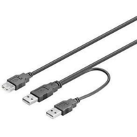 Goobay Goobay 93353 USB 2.0 Y-kábel 0.3m - Fekete (93353)