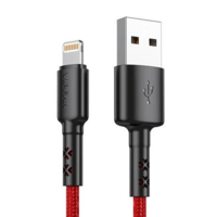 Vipfan Vipfan X02 USB-A - Lightning kábel 3A, 1.8m piros-fekete (X02LT-1.8m-red) (X02LT-1.8m-red)