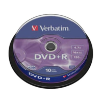 Verbatim Verbatim DVD+R írható DVD lemez 4,7GB 10db hengeres (43498)