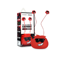 Ylfashion Jellie Monsters vezetékes fülhallgató 3,5 mm jack csatlakozóval - Ylfashion YLFS-01 - piros (PT-6637)