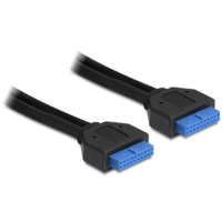 DeLock Delock 83124 20 tűs alaplapi USB 3.0 anya - anya kábel 45cm fekete (delock83124)