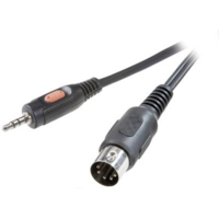 SpeaKa Professional SpeaKa Professional DIN csatlakozó / Jack Audio Csatlakozókábel [1x Dióda dugó, 5 pólusú (DIN) - 1x Jack dugó, 3,5 mm-es] 1.50 m Fekete (SP-7869804)