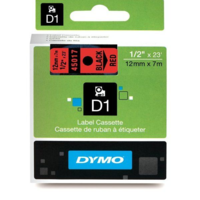 DYMO DYMO "D1" Feliratozógép szalag 12 mm x 7 m fekete-piros (GD45017) (GD45017)