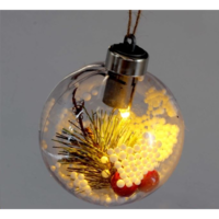 IRIS IRIS Gömb alakú /E/ 8cm meleg fehér műanyag-akril LED-es fénydekoráció (301-01) (301-01)