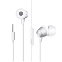 Oppo Vezetékes sztereó fülhallgató, 3.5 mm, mikrofon, funkció gomb, zajszűrő, Oppo MH130, fehér, gyári (113780)