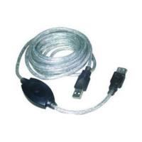 VCOM VCOM CU823-5 USB 2.0 aktív hosszabbító kábel 5m - Áttetsző/Ezüst (CU823-5)