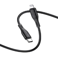 KAKU Kakusiga KSC-953 USB-C apa - Lightning apa Töltő kábel 1m - Fekete (KSC953BK)