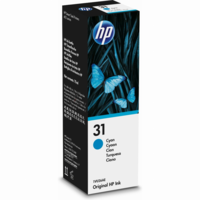 HP TIN HP 31 70-ml Cyan Original Ink Bottle - Cyan (1VU26AE)