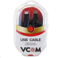 VCOM VCOM USB 2.0 hosszabbító kábel, 3m, fekete (A/A) (CU-202-B-3) (CU-202-B-3)