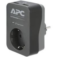 APC APC SurgeArrest Essential PME1WU2B-GR - 1x Überspannungsschutz + 2x USB mit Ladefunktion (PME1WU2B-GR)