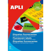 APLI APLI 64x33.9 mm etikett, kerekített sarkú, neon narancs 480 darab (LCA2871) (LCA2871)