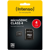 Intenso SD MicroSD Card 4GB Intenso inkl. SD Adapter (3403450)