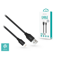 Devia Apple iPhone 5/5S/5C/SE/iPad 4/iPad Mini USB töltő- és adatkábel 1 m-es vezetékkel - Devia Gracious Lightning Cable - 5V/2.4A - black (ST334894)