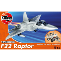 Airfix Airfix QUICKBUILD F-22 Raptor vadászrepülőgép műanyag modell (1:72) (J6005)