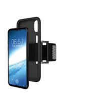 gigapack Szilikon telefonvédő (karpánt, sportoláshoz, fényvisszaverő csík) FEKETE [Apple iPhone XS 5.8] (5996457725007)