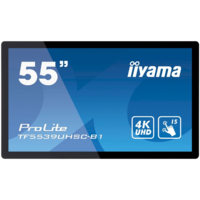 Iiyama iiyama ProLite TF5539UHSC-B1AG számítógép monitor 139,7 cm (55") 3840 x 2160 pixelek 4K Ultra HD LED Érintőképernyő Többfelhasználós Fekete (TF5539UHSC-B1AG)