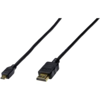 Digitus HDMI TV, Monitor csatlakozókábel, 1 x HDMI dugó - 1 x mikro HDMI dugó, 1 m, fekete, Digitus (AK-330115-010-S)