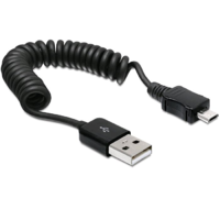 DeLock Delock DL83162 USB 2.0 A male --> USB micro-B male spirál kábel (DL83162)