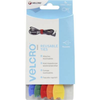 VELCRO® Tépőzáras kábelkötöző, 20 cm x 12 mm, kék, zöld, piros, narancs, sárga, 5 db, EC6025 (VEL-EC60250)