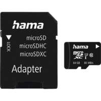 HAMA HAMA 64GB SD micro (SDXC Class 10 UHS-I) memória kártya adapterrel