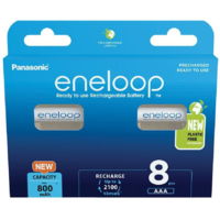 Panasonic Panasonic Eneloop 1.2V AAA Ni-Mh 800mAh akku (8db) (BK-4MCDE/8BE) (BK-4MCDE/8BE)