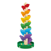 Tooky toy Tooky Toy: tornyos fa golyópálya szett szivárvány színű (TH731) (TH731TH731)