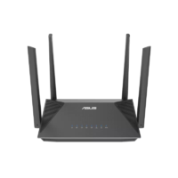 ASUS ASUS RT-AX52 AX1800 AiMesh vezetéknélküli router Gigabit Ethernet Kétsávos (2,4 GHz / 5 GHz) Fekete (RT-AX52)