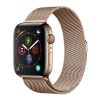 Devia Apple Watch 1-6, SE (38 / 40 mm), fém pótszíj, milánói stílus, mágnes zárral, Devia Elegant, arany (RS122126)
