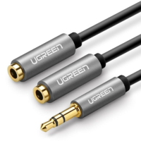 UGREEN UGREEN AUX audio elosztó jack kábel 3.5mm 0.2m szürke (10532) (UG10532)