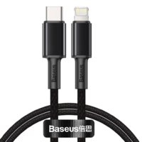 Baseus Baseus USB-C-Lightning nagy sűrűségű fonott kábel, 20W, 5A, PD, 1m, fekete (CATLGD-01) (CATLGD-01)