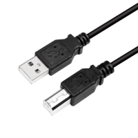 LogiLink Logilink USB 2.0 kábel, AM to BM, fekete, 2m (CU0007B)