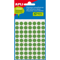 Apli Apli 8mm kör Etikett kézzel írható színes 288 etikett/csomag Zöld (2047)