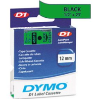 DYMO DYMO "D1" Feliratozógép szalag 12 mm x 7 m fekete-zöld (GD45019) (GD45019)