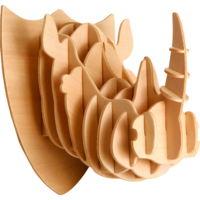 Eureka Eureka 3D Puzzle Gepetto's Workshop : Rinocéroszfej Fa modell (EUR34528)