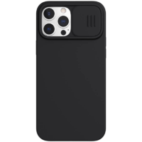 Nillkin Apple iPhone 13 Pro Max, Szilikon tok, közepesen ütésálló, kamera védelem, Magsafe töltővel kompatibilis, Nillkin CamShield Silky Magnetic, fekete (106706)