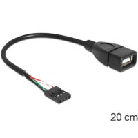DeLock Delock 83291 USB 2.0 type-A female --> pin header kábel 20 cm (83291)