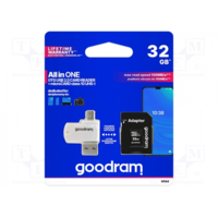 GoodRAM GOODRAM SDHC 32GB CL10/UHS-I + adapter + OTG kártyaolvasó (M1A4-0320R12)