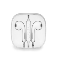 TokShop Vezetékes sztereó fülhallgató, Apple készülékekhez, 3.5 mm, felvevőgombos, dobozos, fehér (48129)